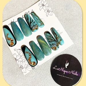 Amber Forest Press On Nail Art Set Size XS